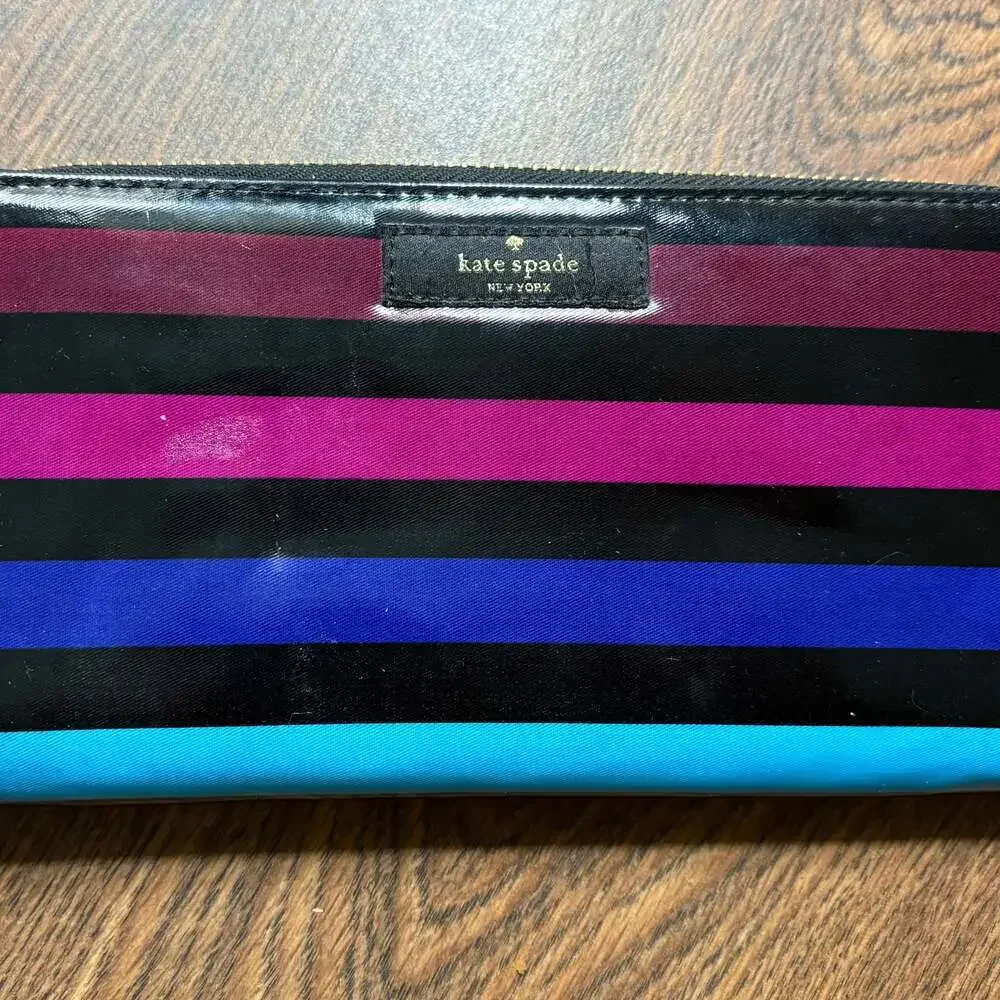 Kate Spade New York Staci Multi Striped Large Zip Wallet